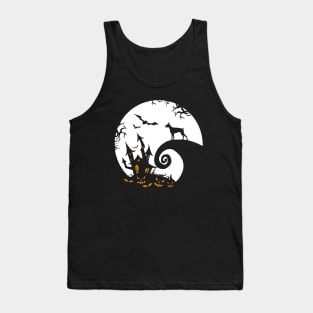 Doberman Dog Moon Halloween Tank Top